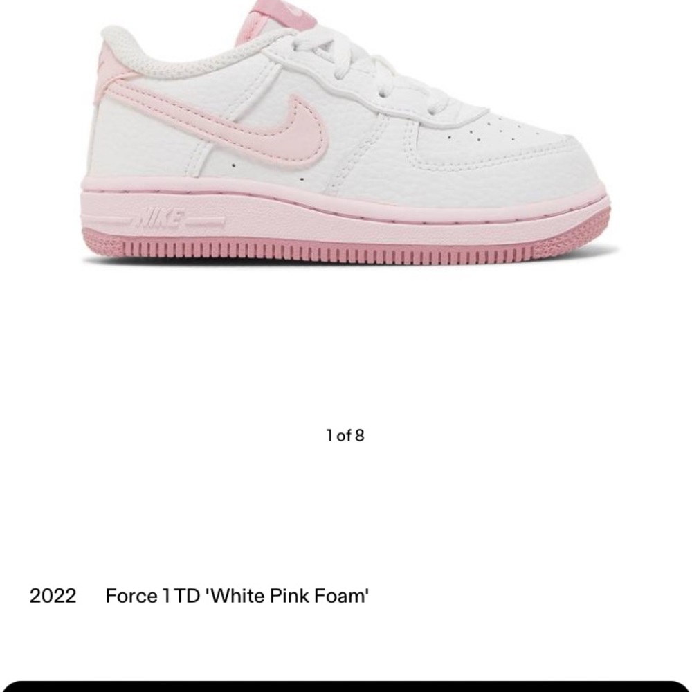 Air Force 1 “white pink foam” toddler